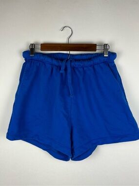 Daily Drills Colbalt Blue Cotton Drawstring Elastic Waist Shorts M/L